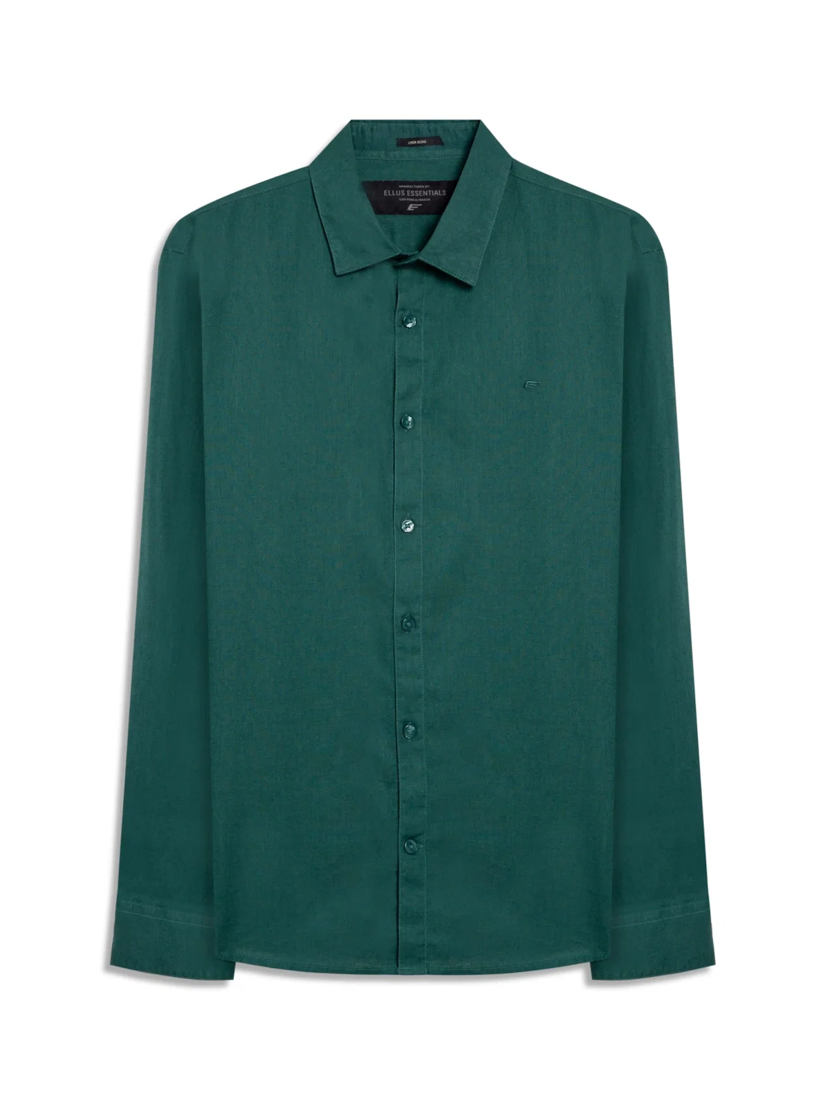 Camisa Linho Blend Anatomic Verde Escuro