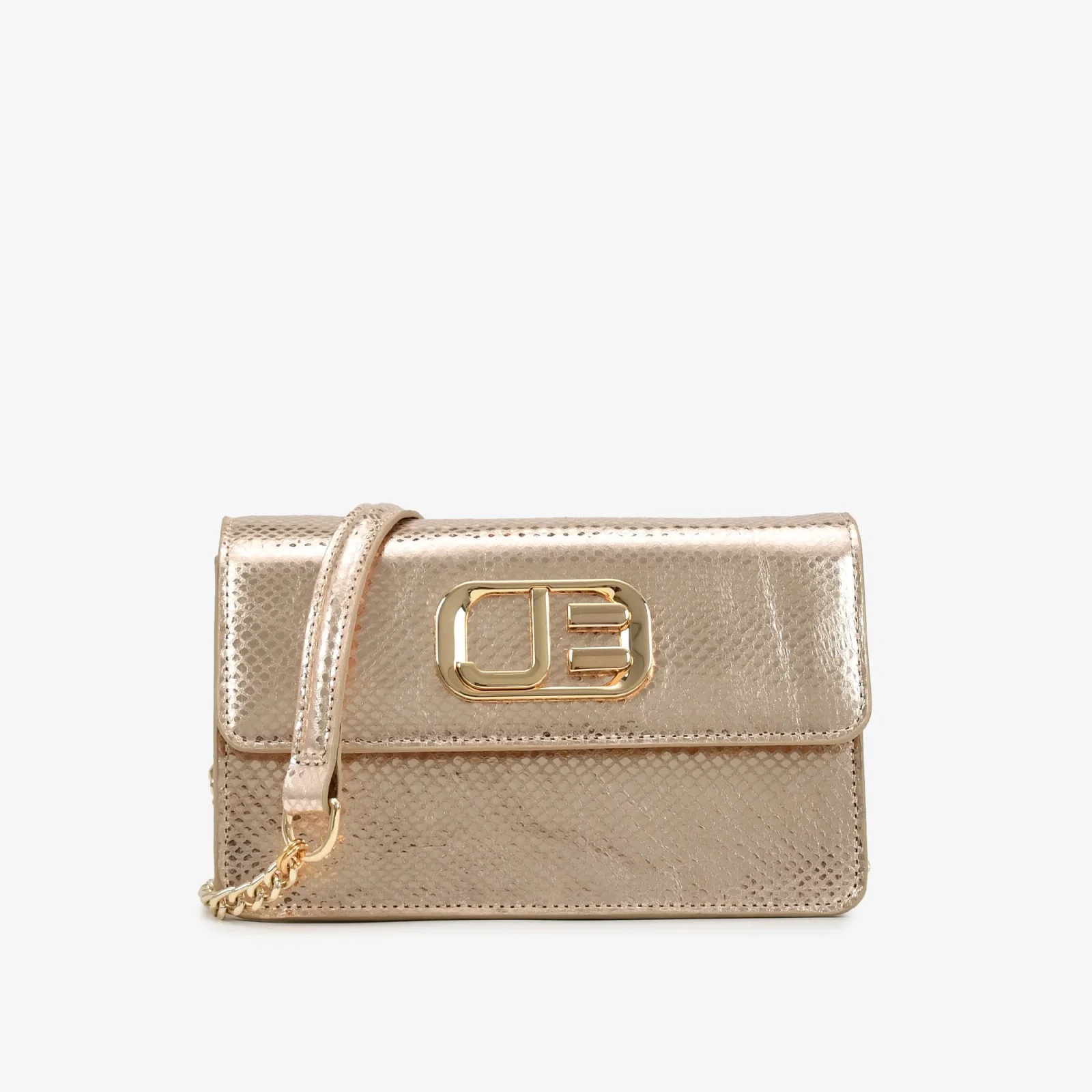 Bolsa Transversal Ouro Dourado Couro