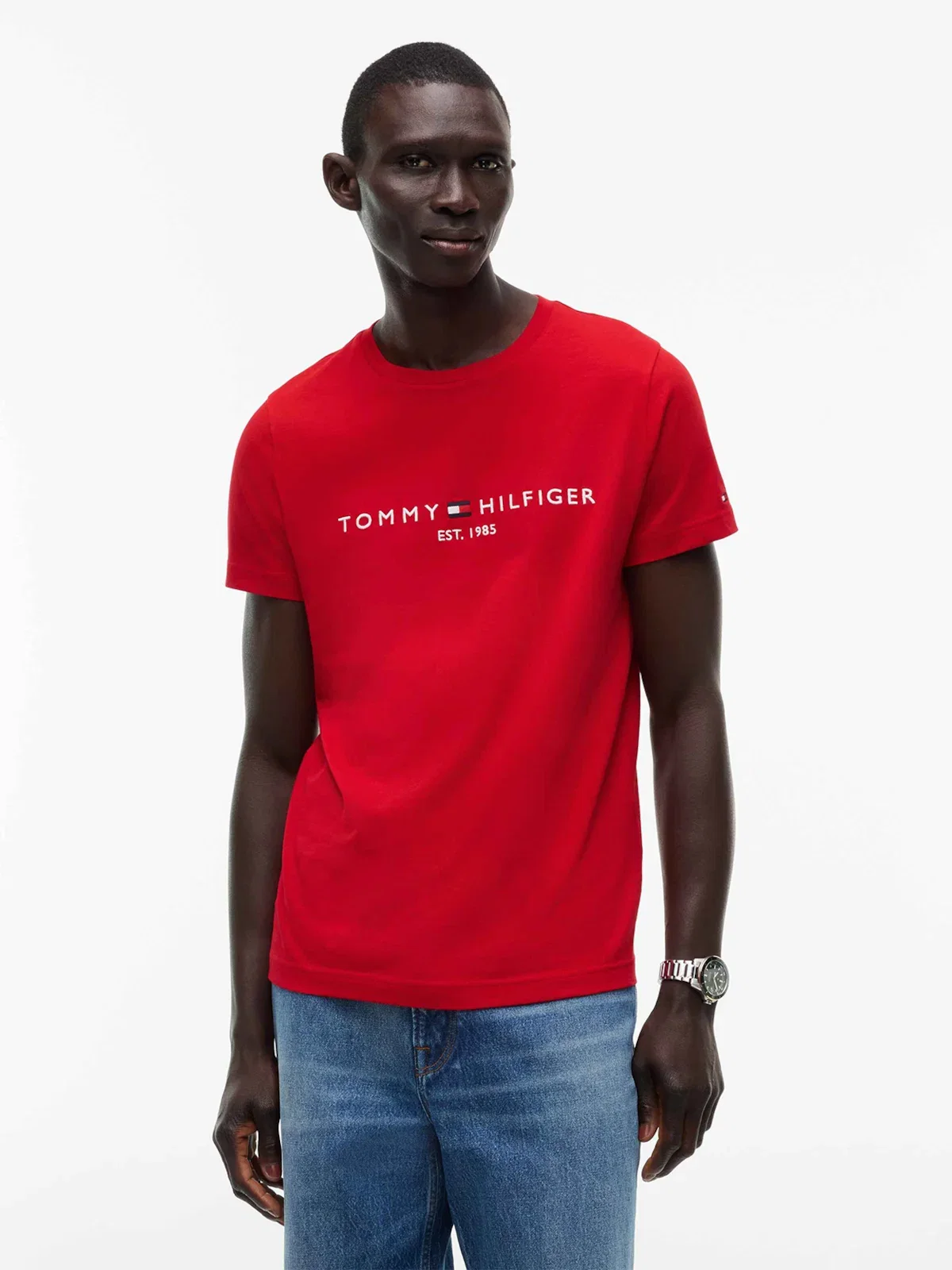 Camiseta Slim Jersey com Bordado de Logotipo — imagem 1