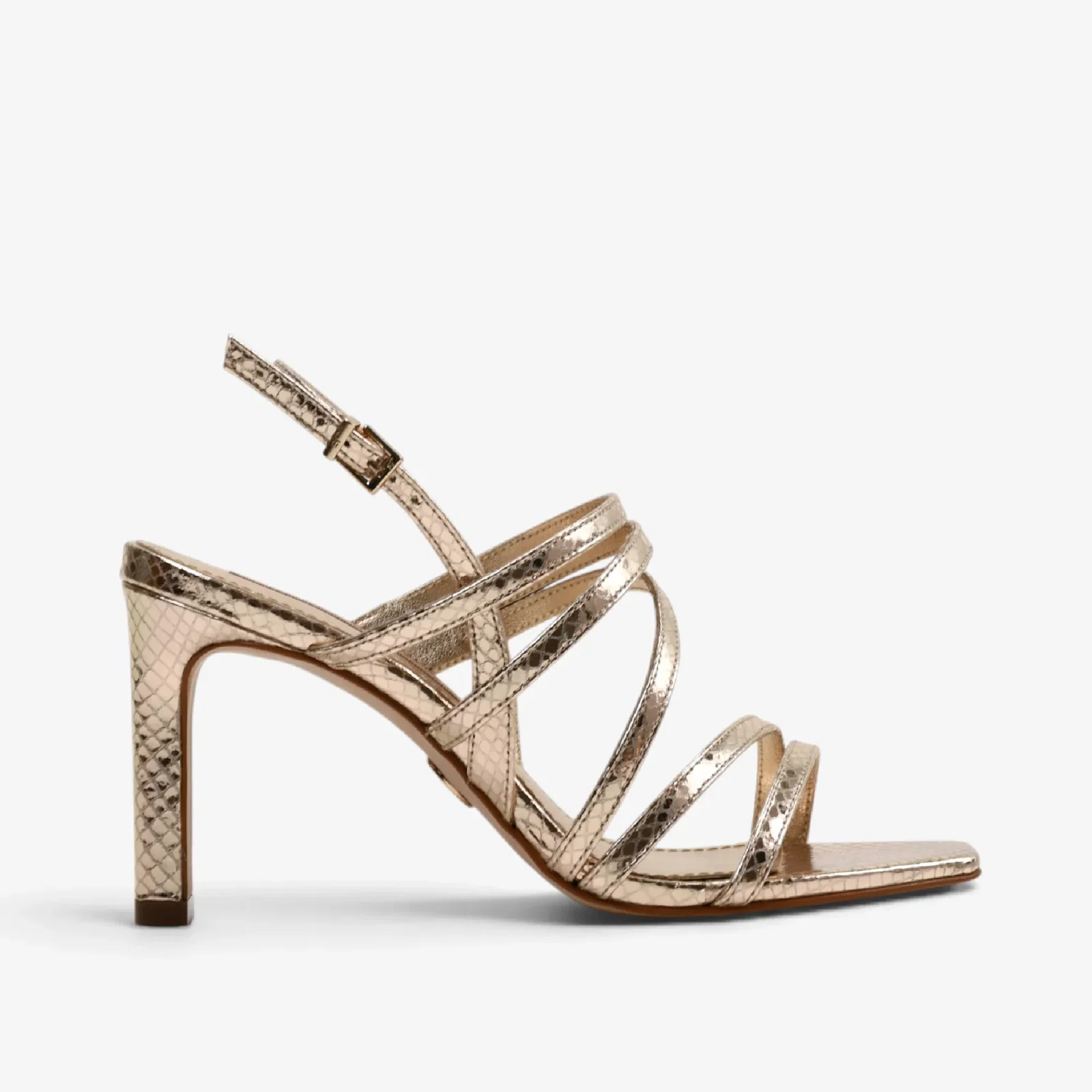 Sandália Metal Ouro Champagne Couro — imagem 1