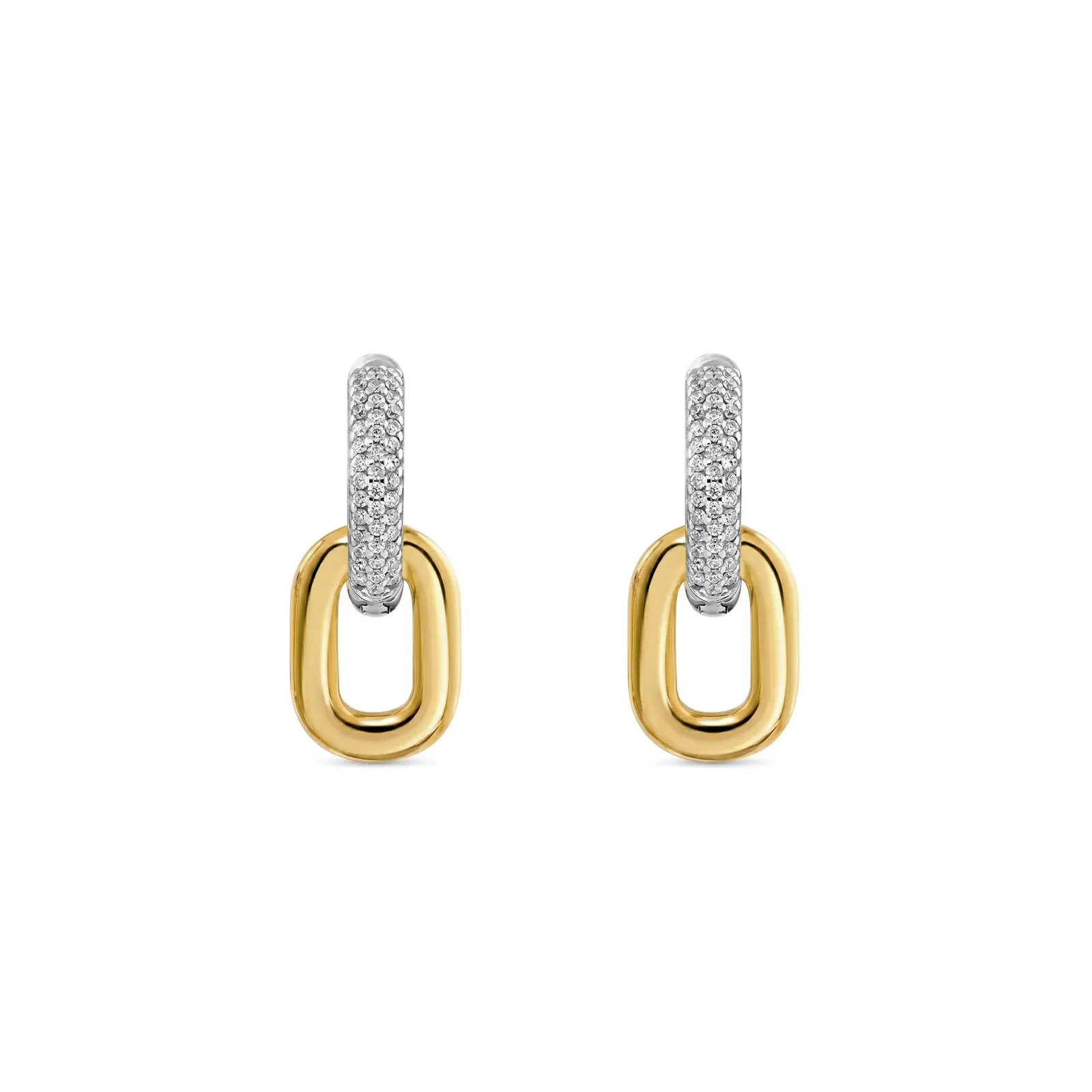 Brinco Tulum em Prata 925 e Ouro Amarelo 18k com Diamantes — imagem 1