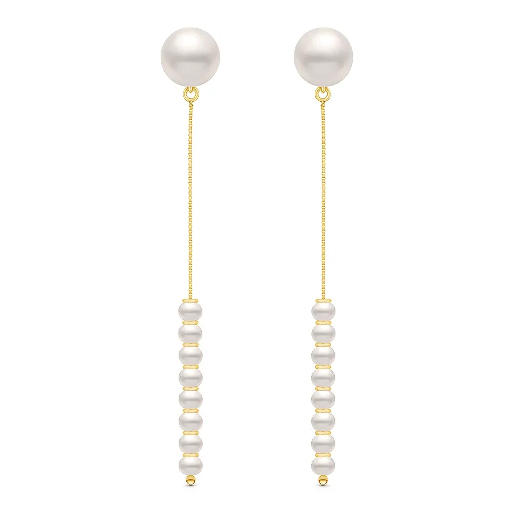 Brinco em Ouro Amarelo 18k com Pérolas