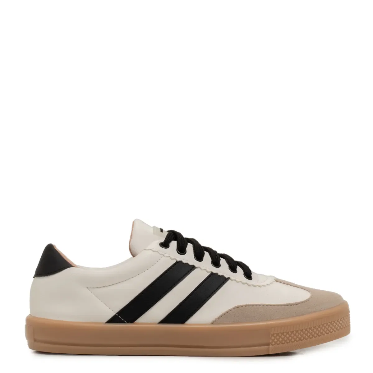 Tênis Recortes Comfort Branco e Preto — imagem 1