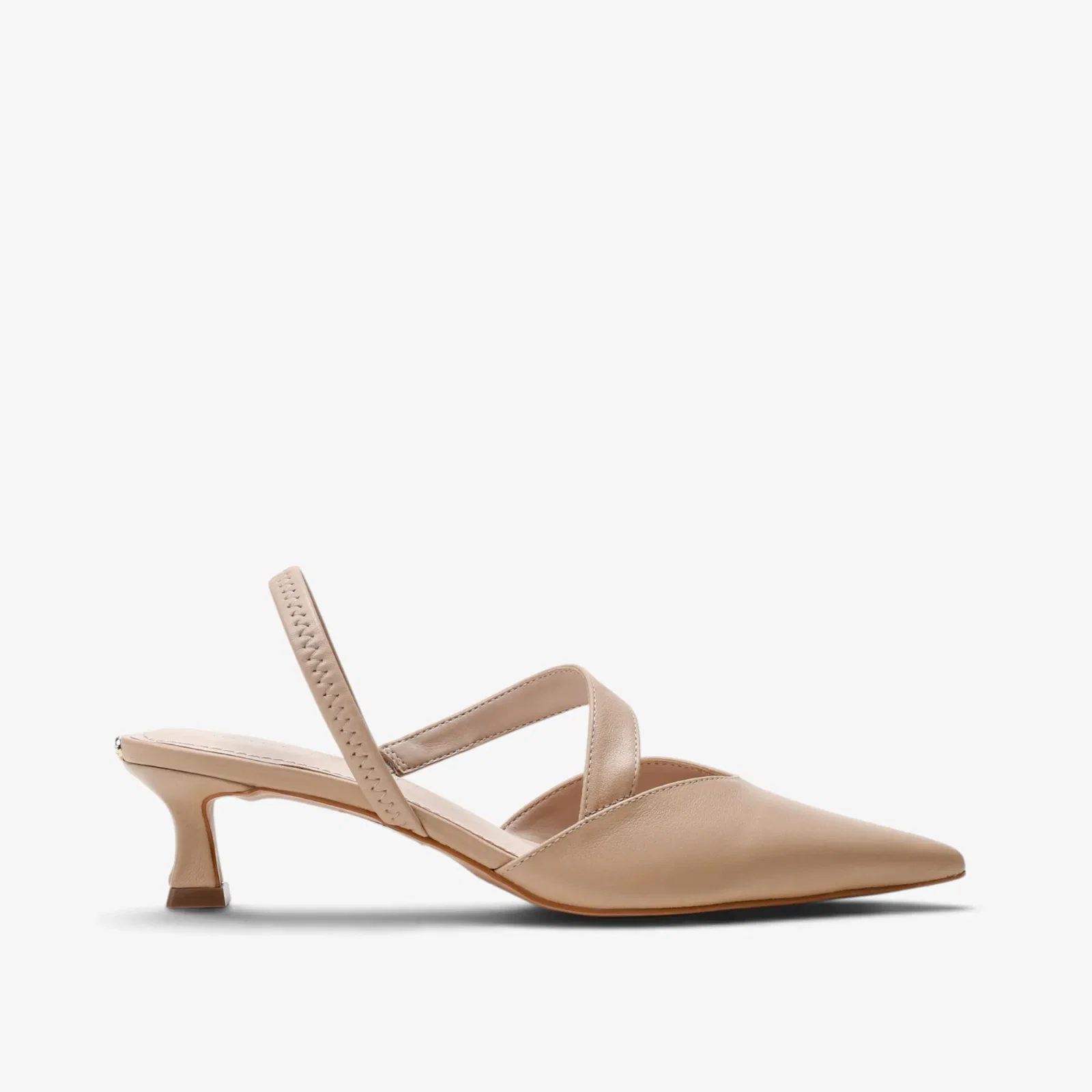 Slingback Nude Areia Couro — imagem 1