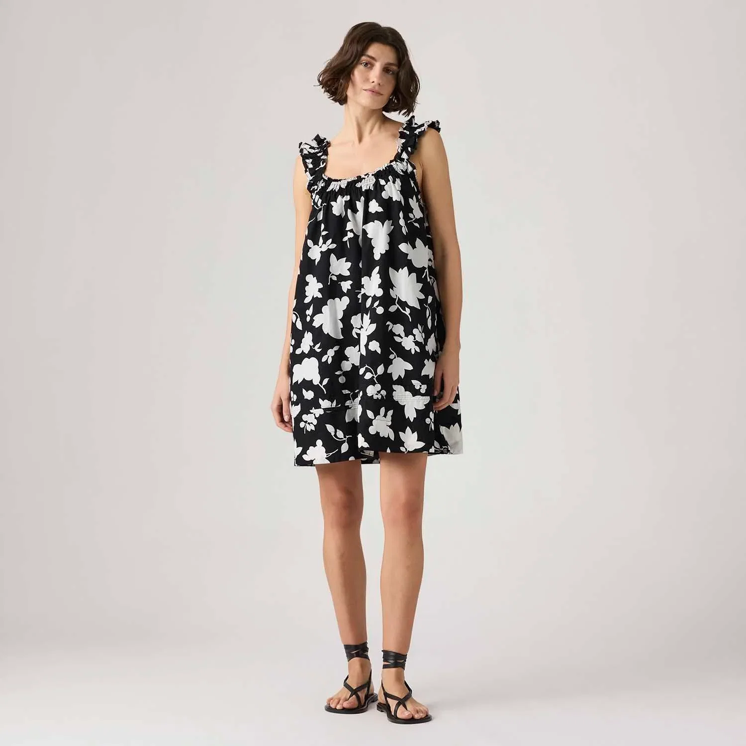 Vestido Levi's® Meg Cottom Mini Floral Preto — imagem 1