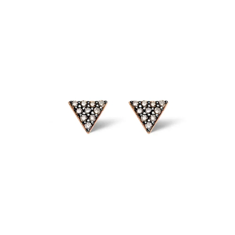 Brinco Vivara em Ouro Rosé 18k com Diamantes Brown — imagem 1