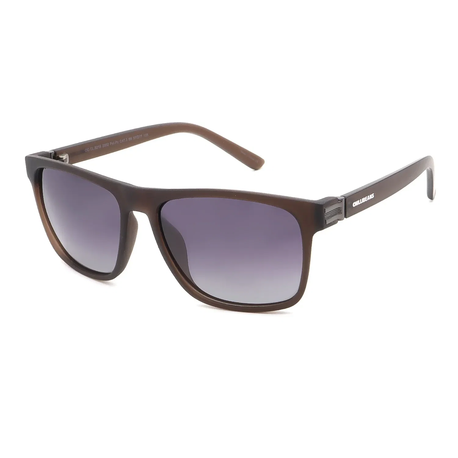 Óculos de Sol Masculino Chilli Beans Quadrado Polarizado Degradê Marrom