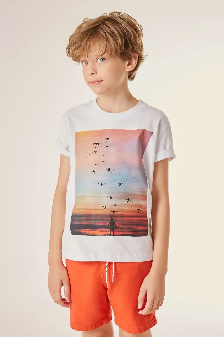 Camiseta Estampada RESERVA MINI Pica-pau Drone