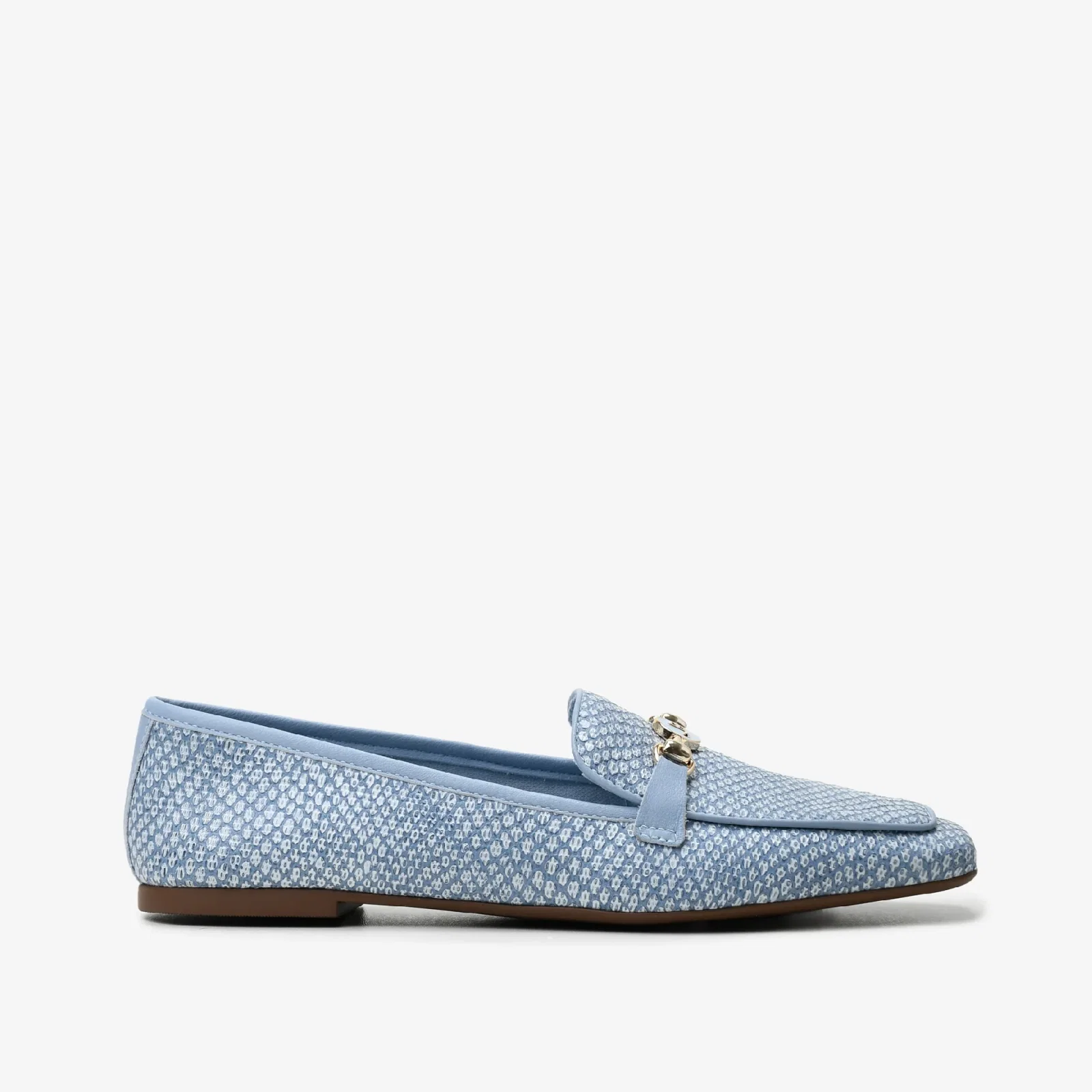 Loafer Azul Oceano Couro Snake