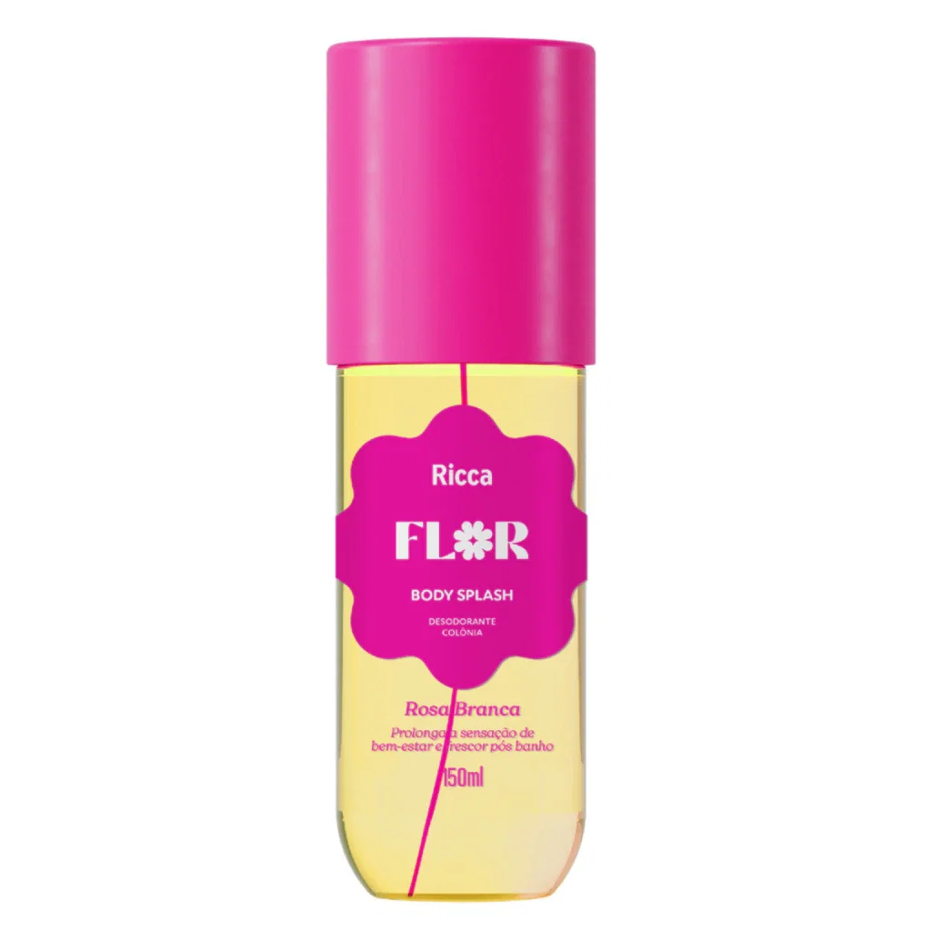 Body Splash Ricca Flor Rosa Branca 150ml