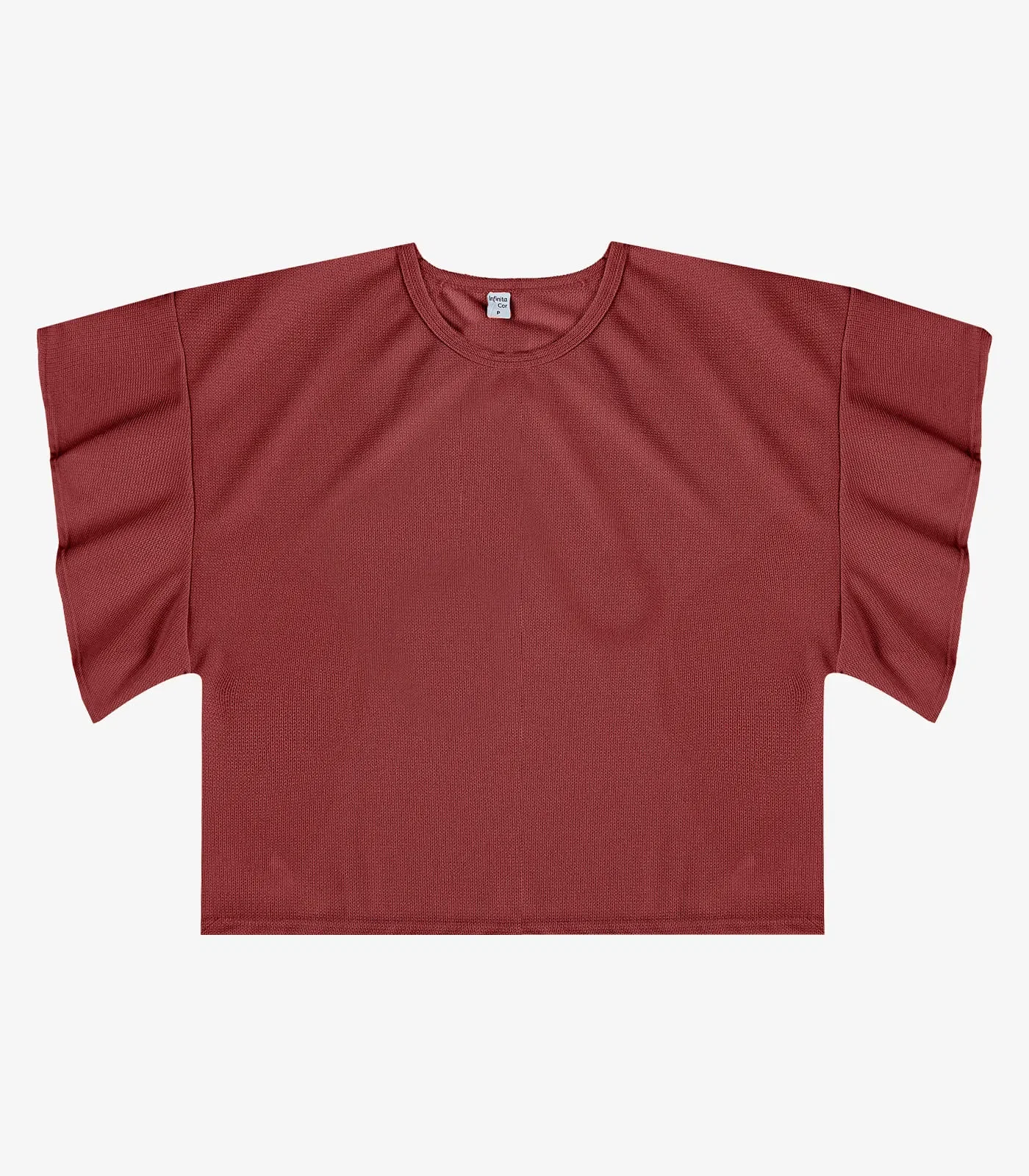 Blusa Feminina Com Manga Franzida Infinita Cor Vermelho