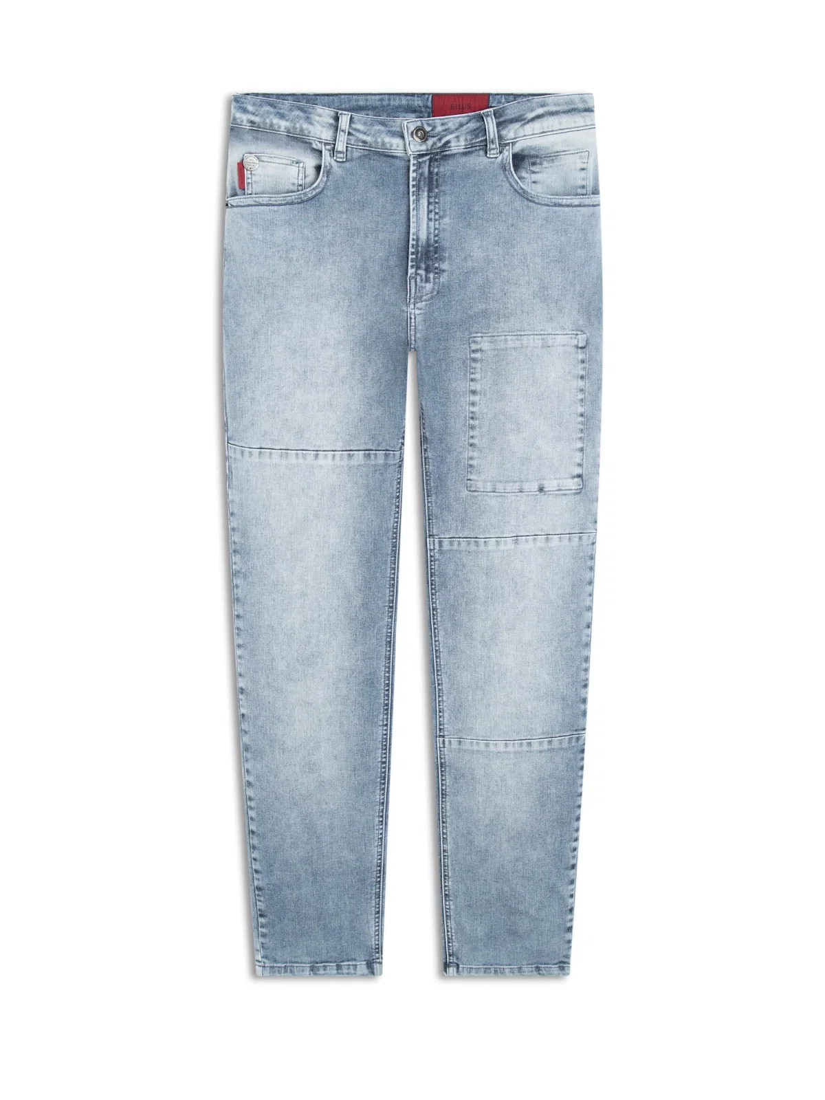 Calça Jeans Kyoto Slim Patch Lav.1803-Claro C/ Sky — imagem 1