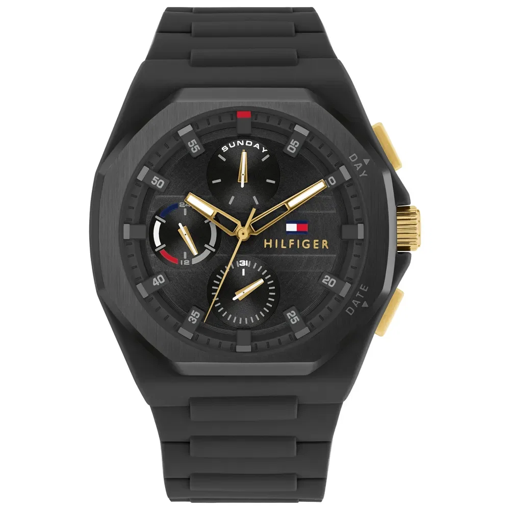 Relógio Tommy Hilfiger Masculino Borracha Preto 1792120