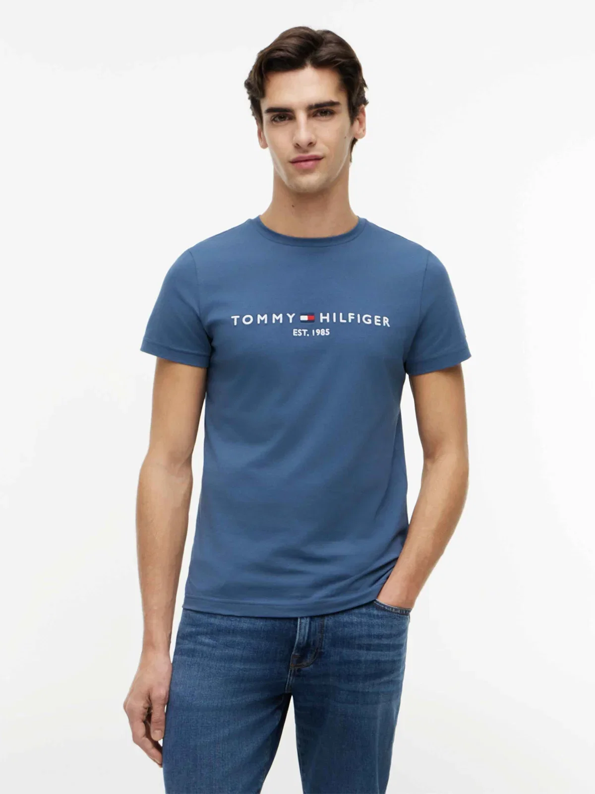 Camiseta Slim Jersey com Bordado de Logotipo — imagem 1