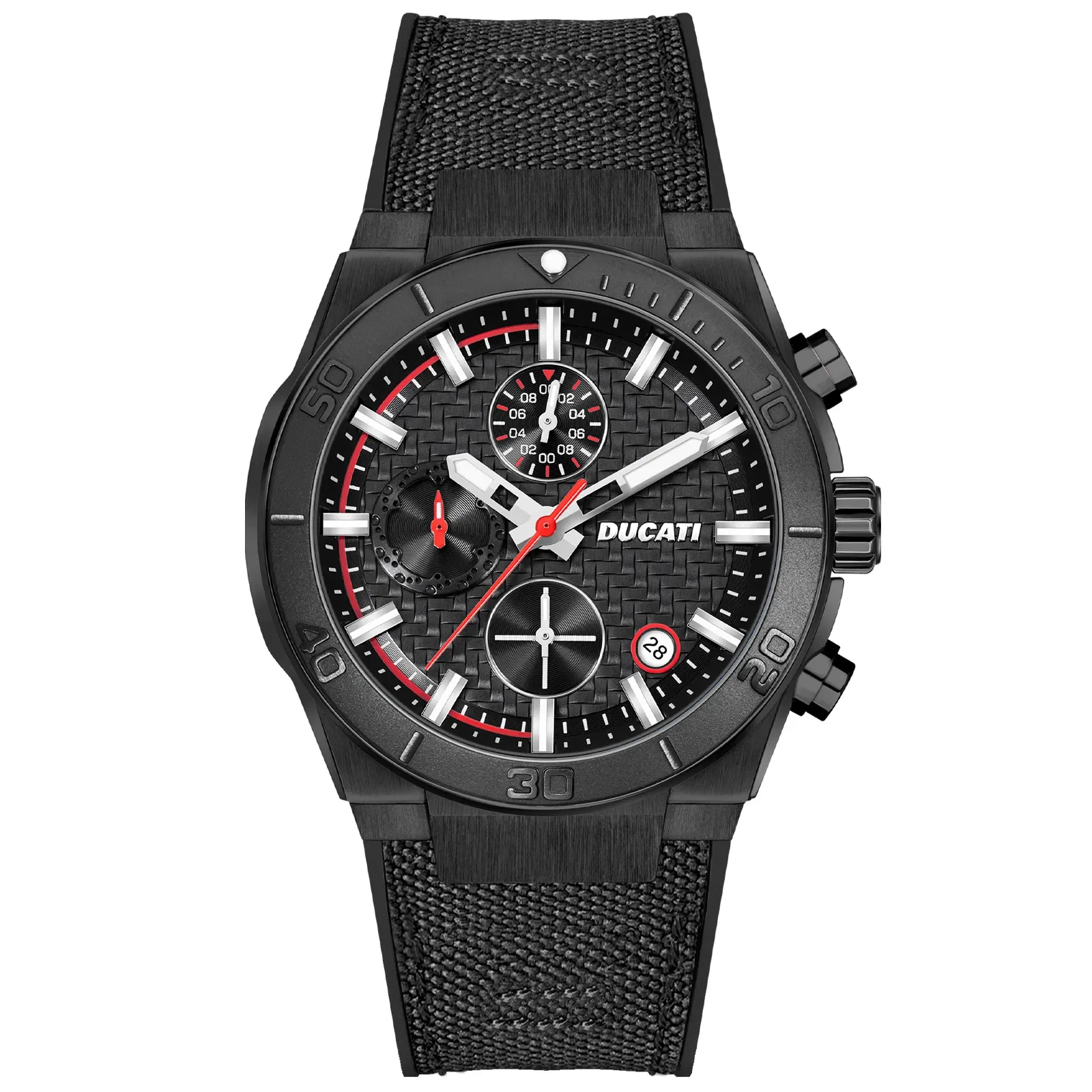 Relógio Ducati DT007 Masculino Silicone e Nylon Preto DTWGO0001201 — imagem 1