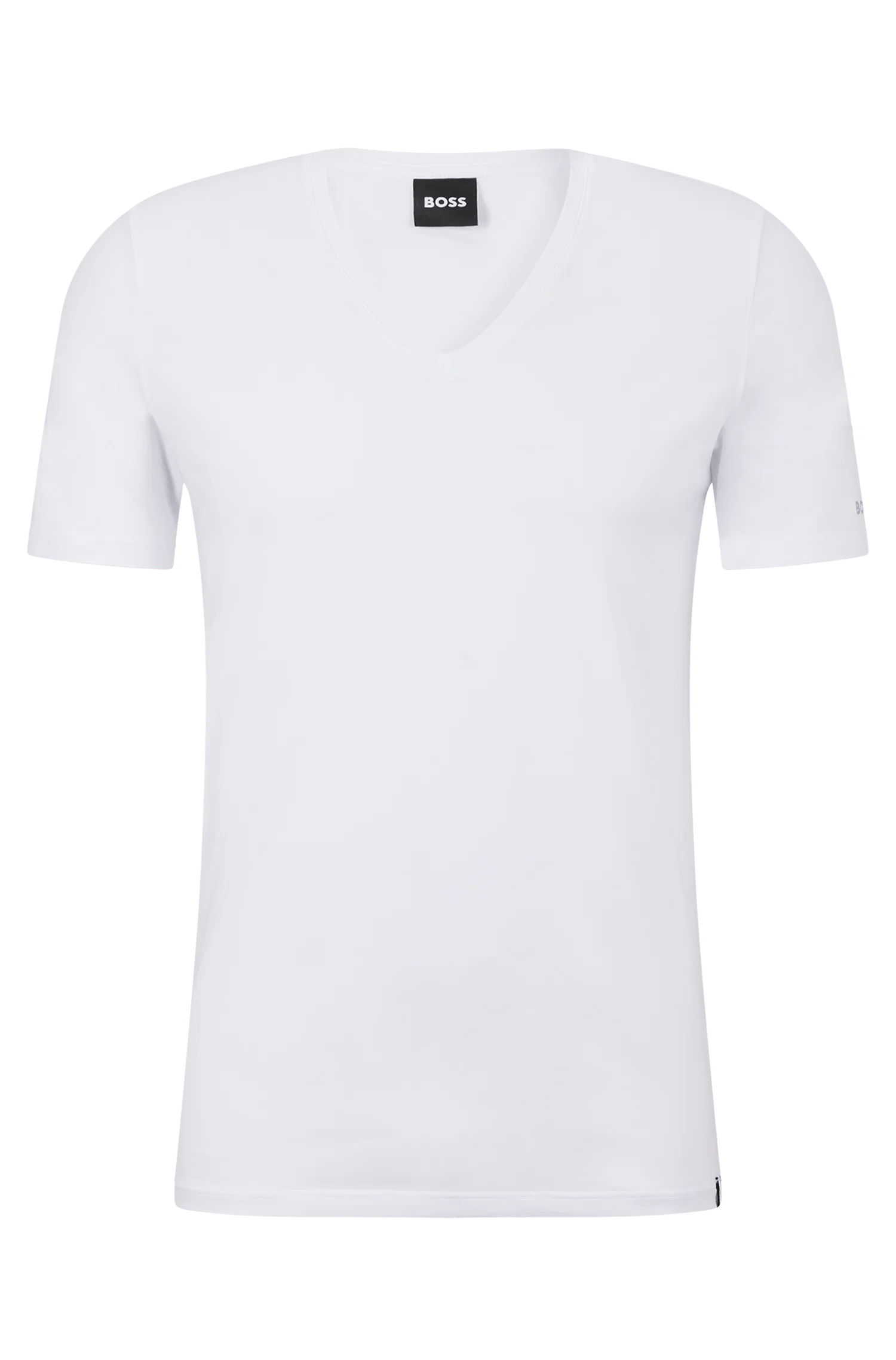 Camiseta Slim Fit Em Algodão Com Logo Impresso