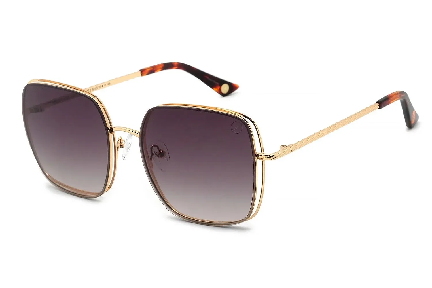 Óculos De Sol Feminino Casillero Del Diablo Quadrado Dourado