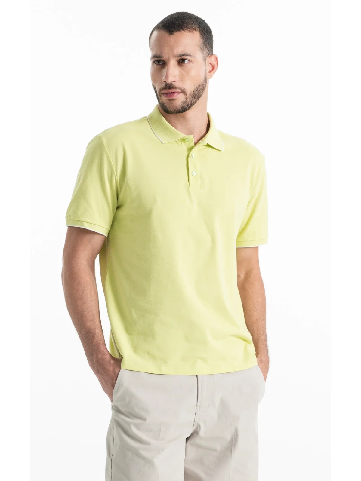Polo Piquet Easa Friso Lemon — imagem 1