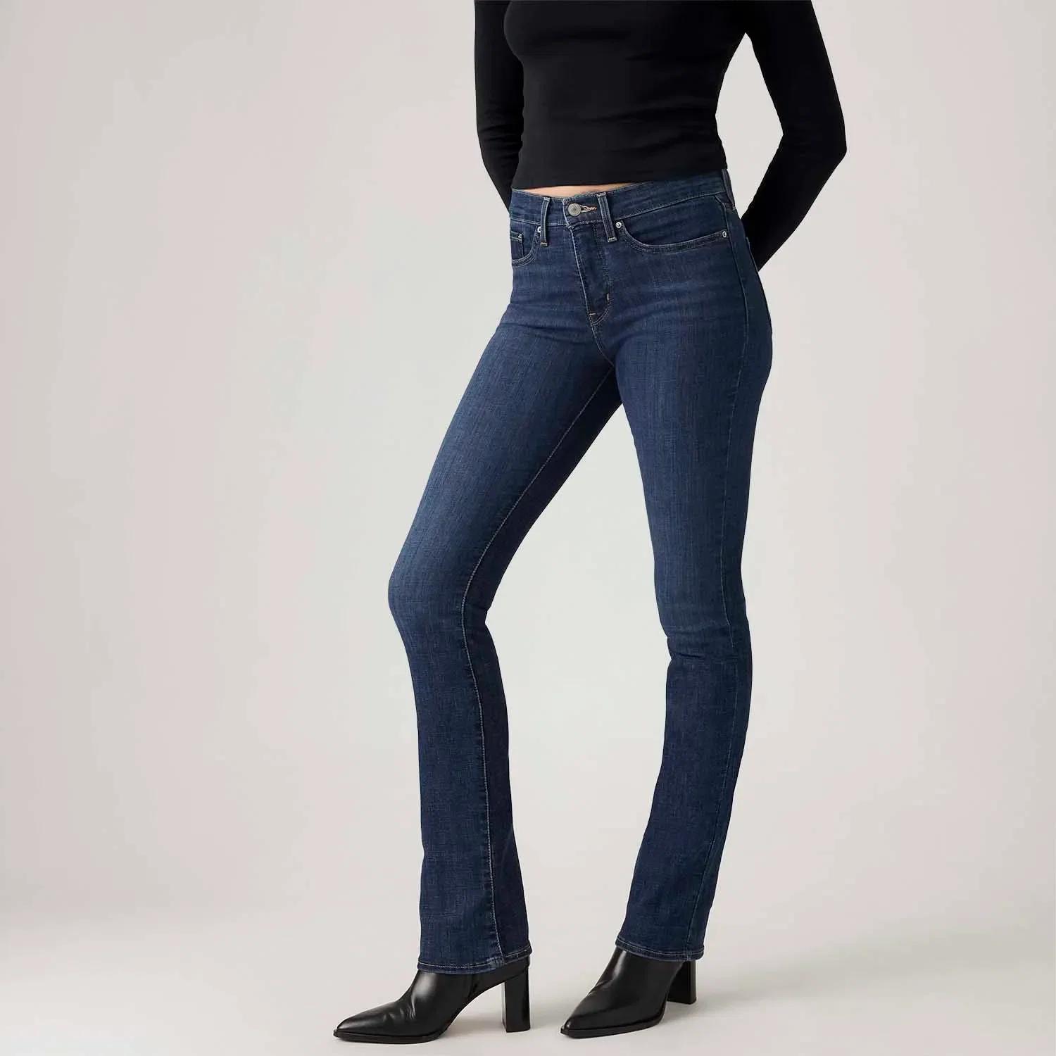 Calça Jeans Levi’s® 315® Shaping Bootcut Lavagem Azul Escura — imagem 1