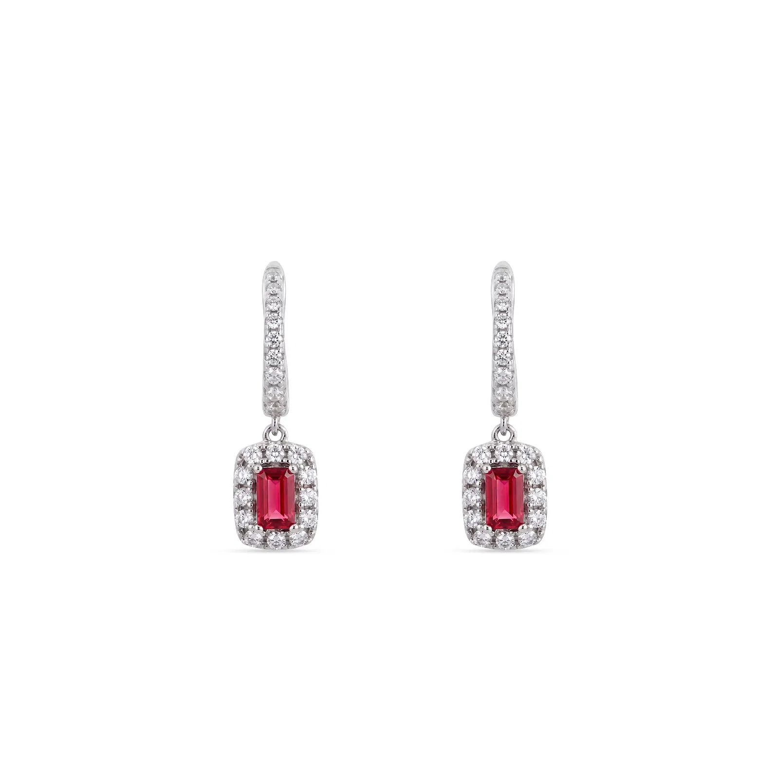 Argola Life Special em Prata 925 com Zircônia Vermelha e Incolor, 23,5mm — imagem 1