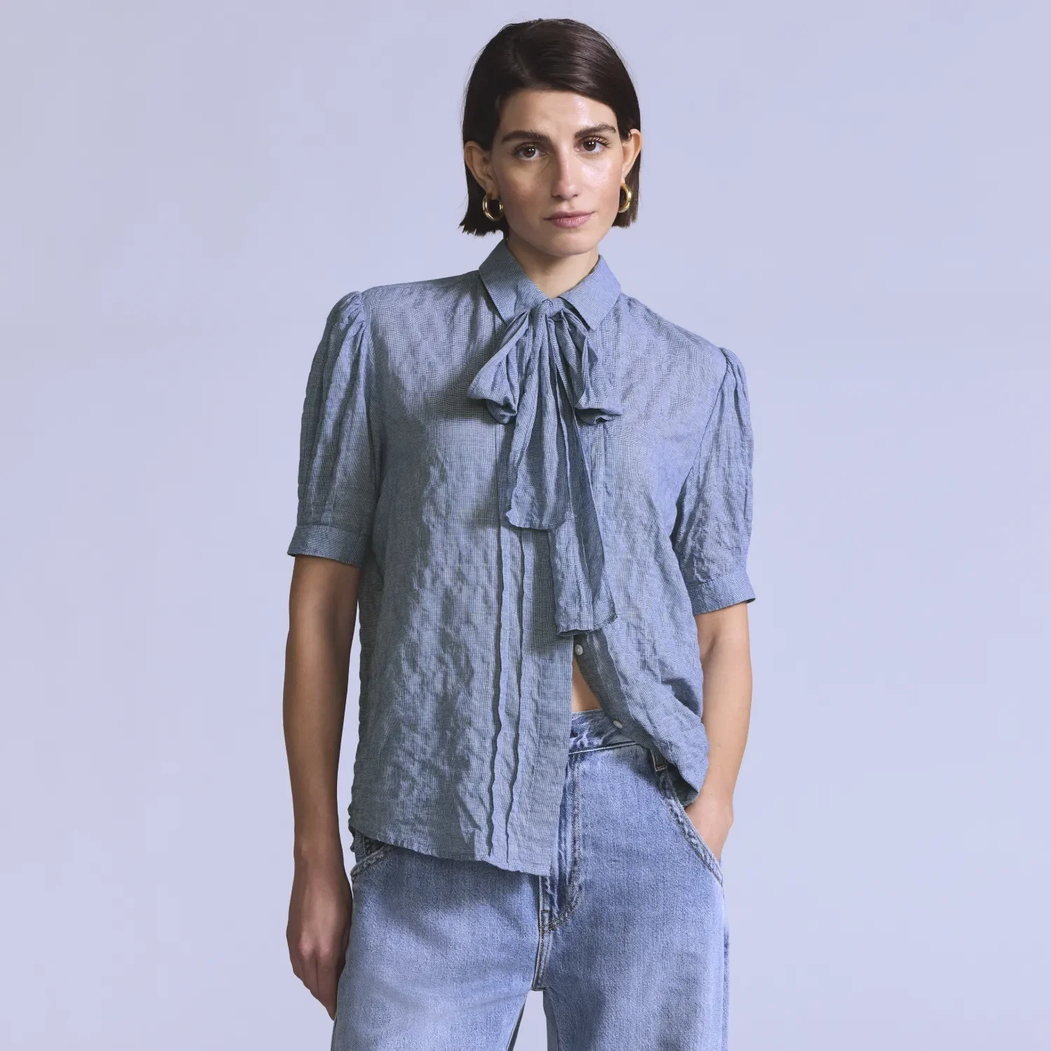 Camisa Levi's® Blue Tab Weekend Azul Claro Manga Curta — imagem 1