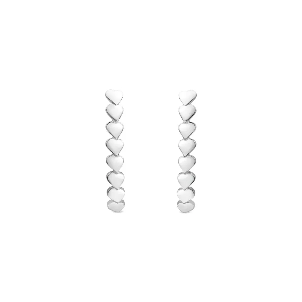Brinco Ear Hook Life Love em Prata 925 — imagem 1