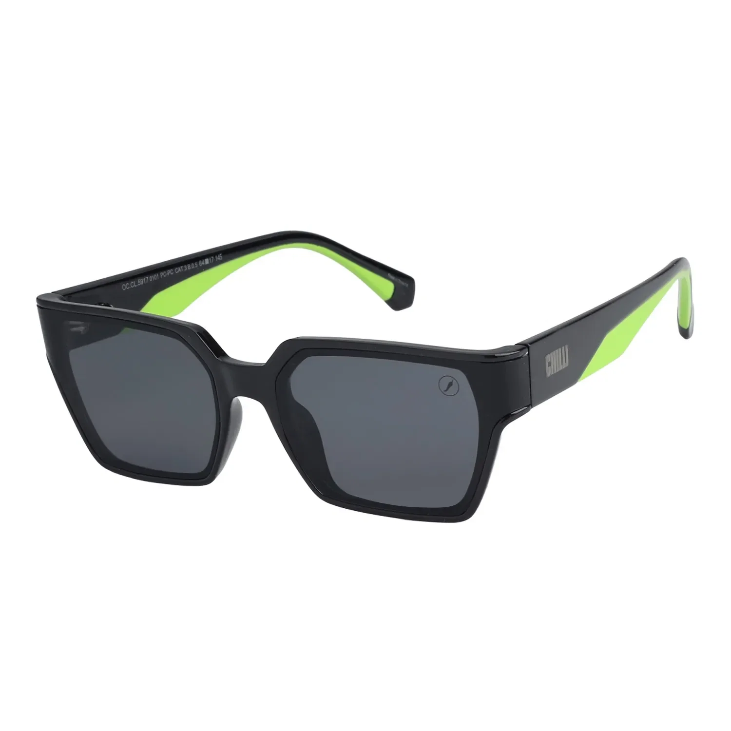 Óculos de Sol Masculino Bended Lenses Quadrado Preto — imagem 1
