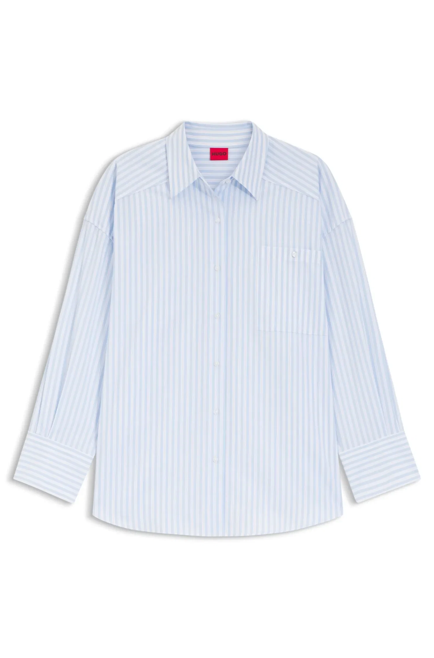 Blusa De Ajuste Oversized Em Popelina De Algodão