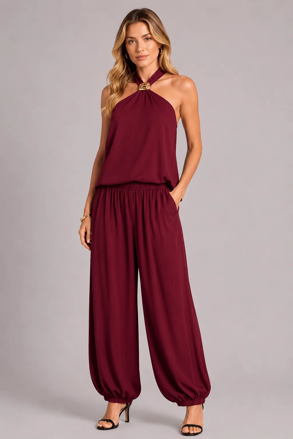 Calça Cintura Alta Aladim - Marsala — imagem 1