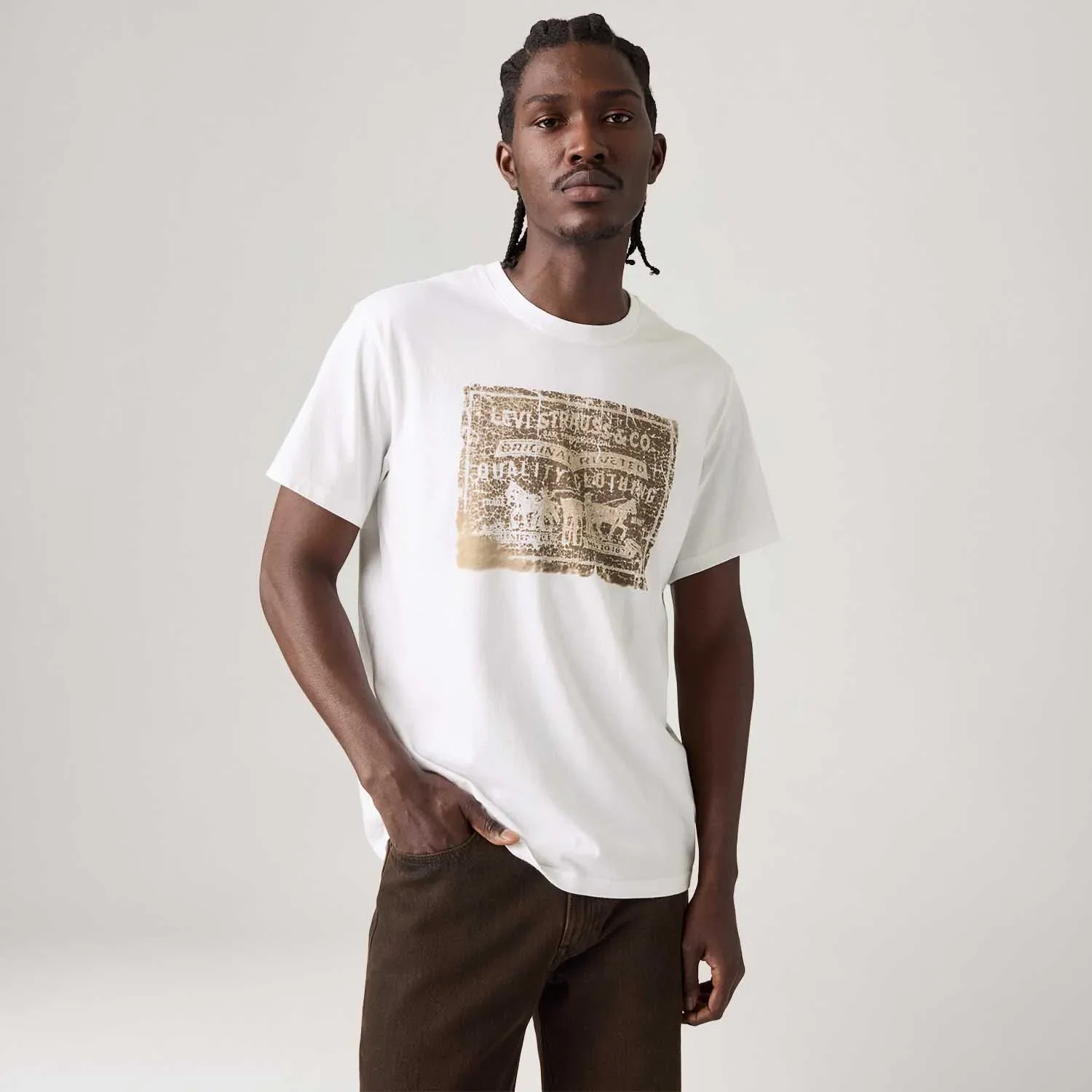 Camiseta Levi's® Relaxed Tee Manga Curta Branca — imagem 1