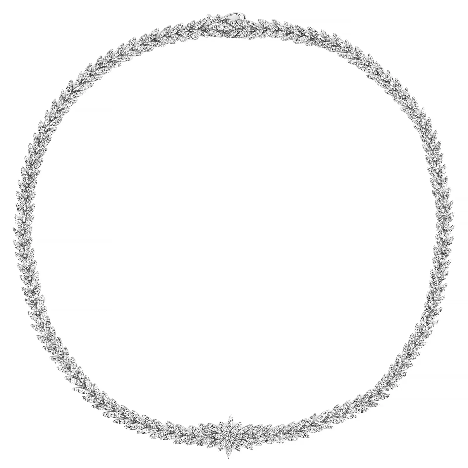 Colar Fiori em Ouro Branco 18k com Diamantes 6,92 ct — imagem 1