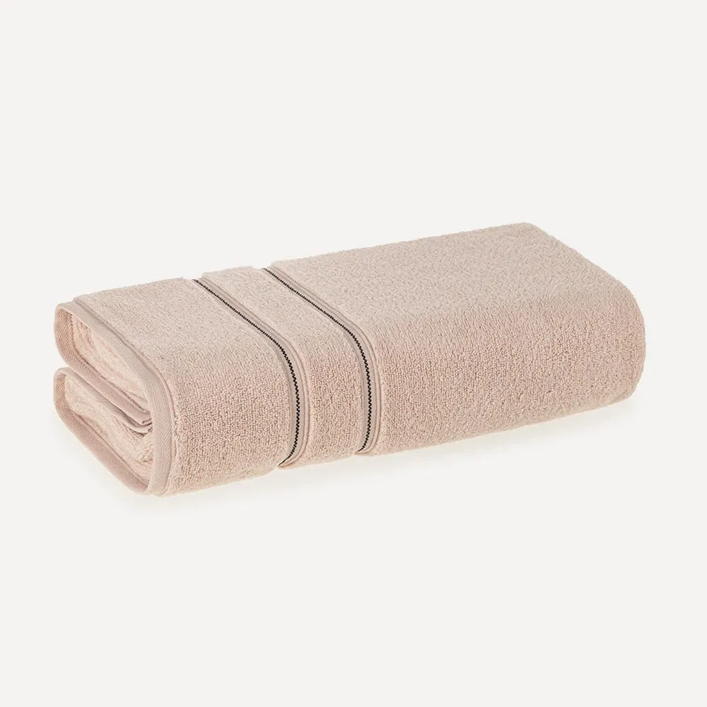 Toalha Fio Zero Twist 100% Algodão Plaza Rosé / Preto
