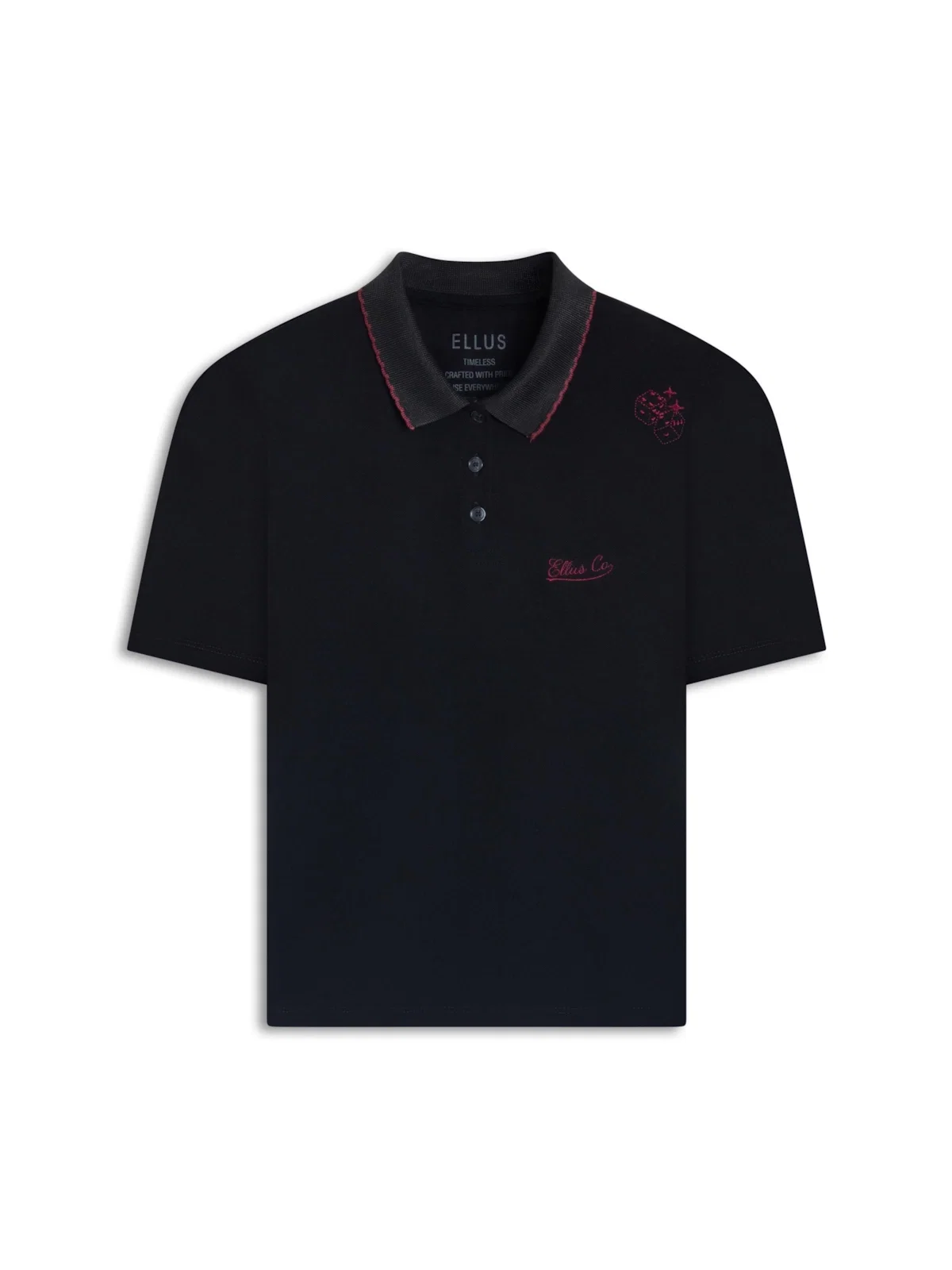 Blusa Ellus Polo Piquet Boxy Mc Preto — imagem 1