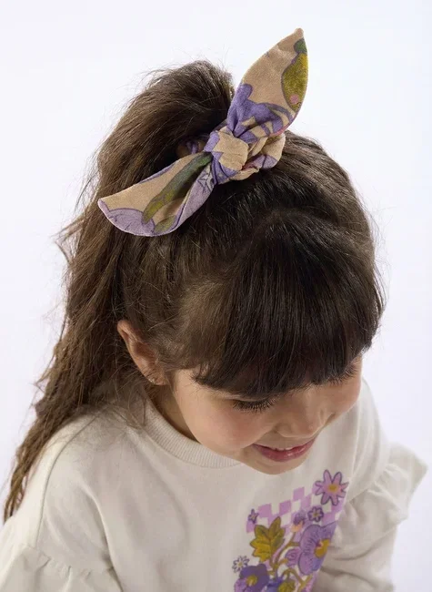 Amarrador de Cabelo Infantil Pomar Rosa Três e Já