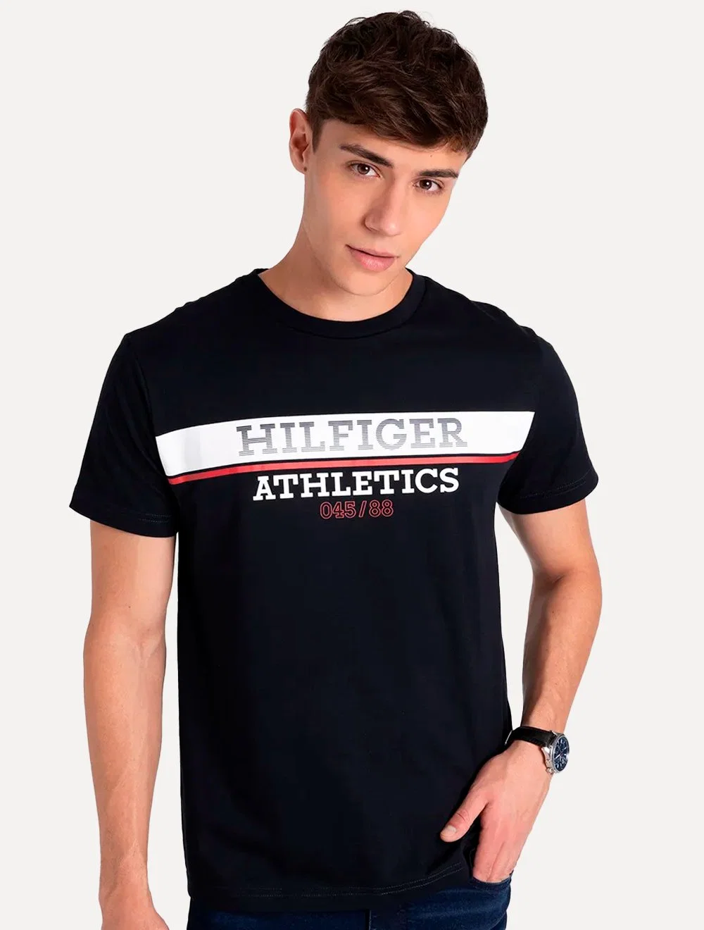 Camiseta Tommy Hilfiger Masculina Athletics 045/88 Azul Marinho