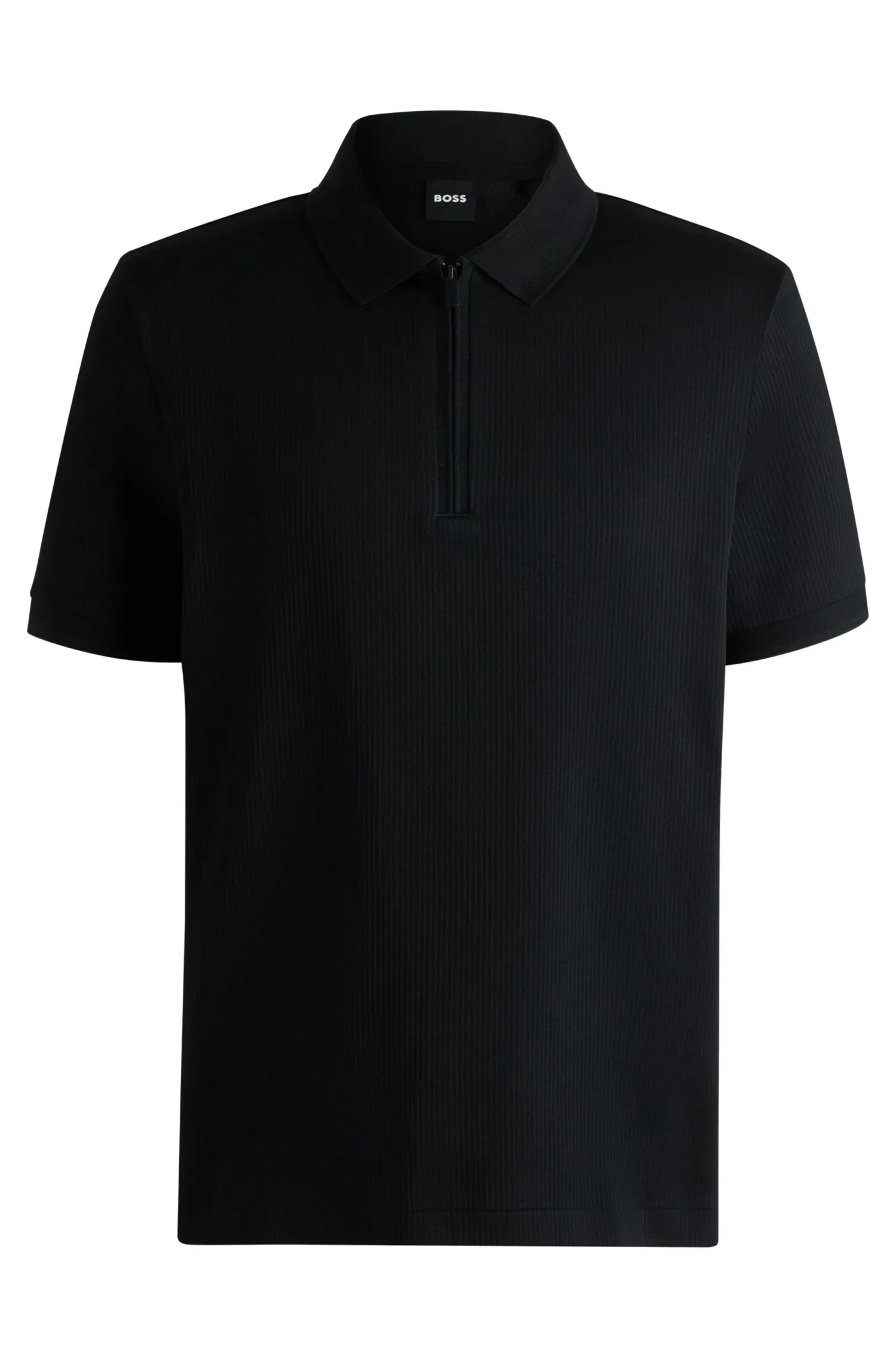 Polo De Algodão Mesclado Com Estrutura Seersucker — imagem 1