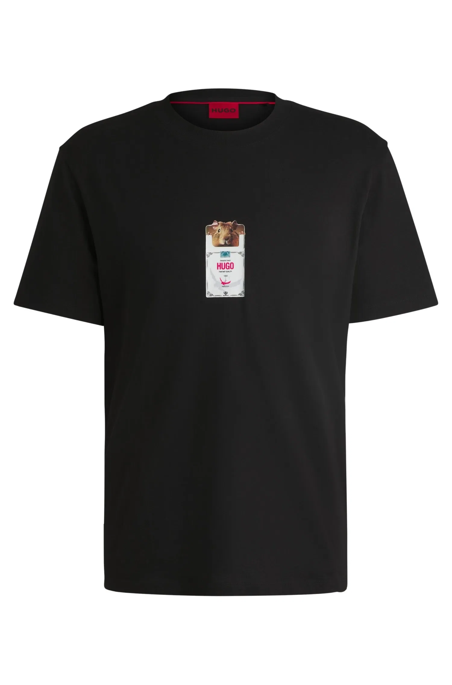 Camiseta De Algodão Com Estampada De Embalagem De Cigarros