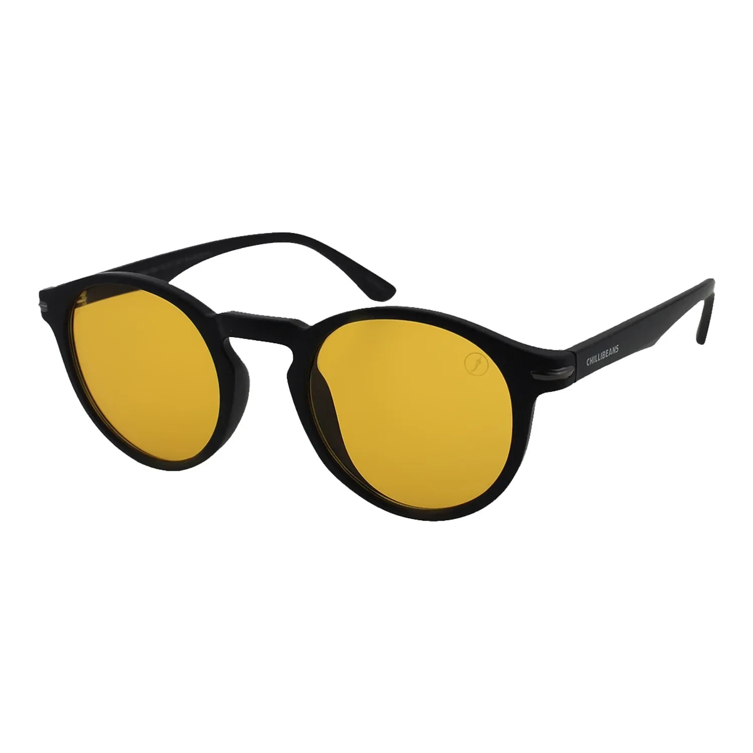 Óculos de Sol Masculino Chilli Beans Redondo Amarelo — imagem 1