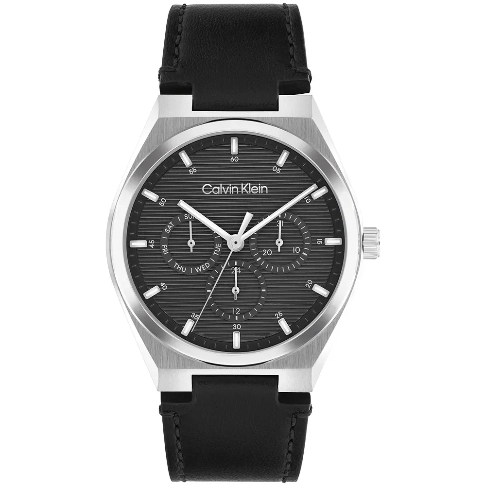 Relógio Calvin Klein CK Motion Masculino Couro Preto 25200524 — imagem 1