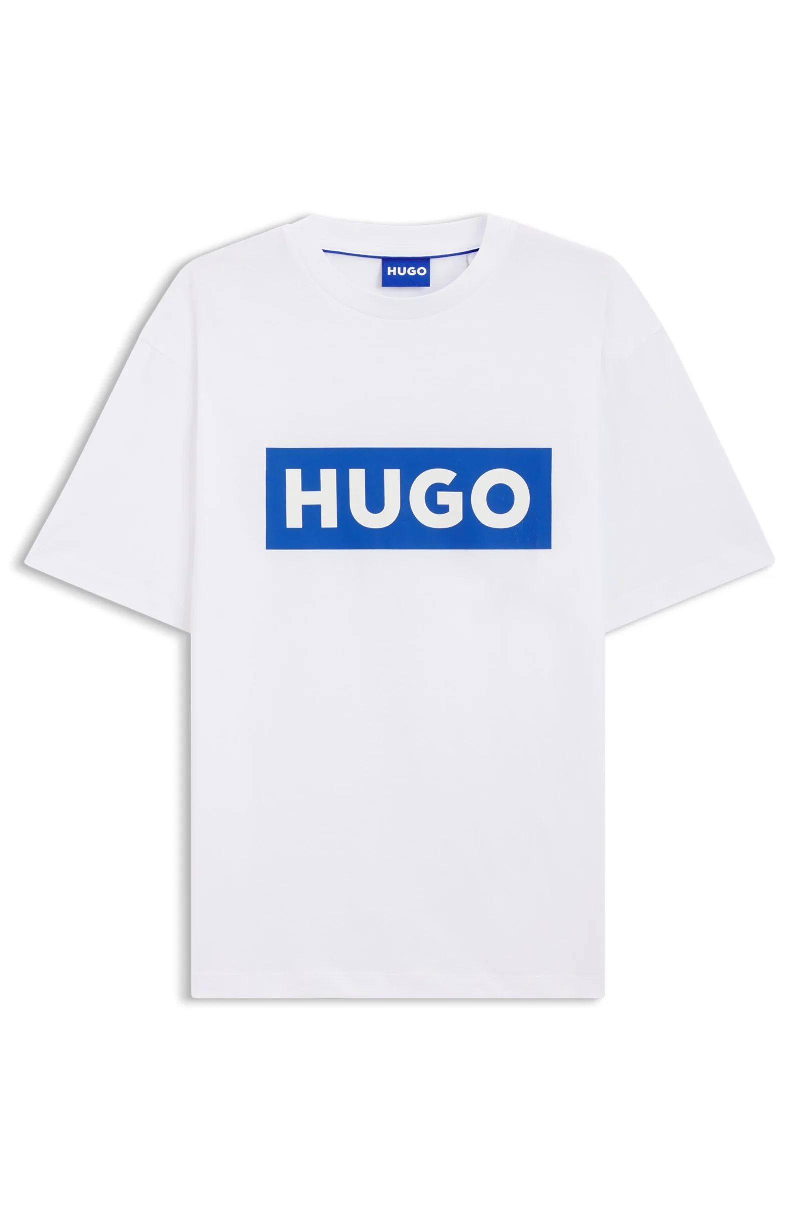 Camiseta De Algodão Jersey Com Logo Azul — imagem 1