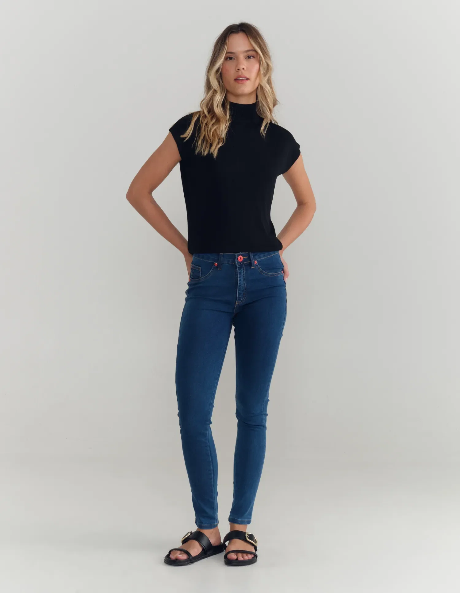 Calça Jeans Slim - Denim Medio