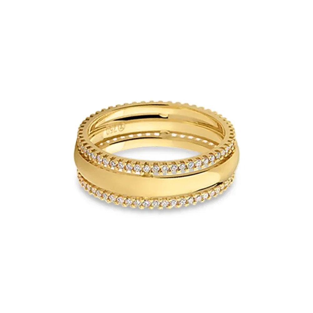 Aliança Love Me em Ouro Amarelo 18k com Diamantes