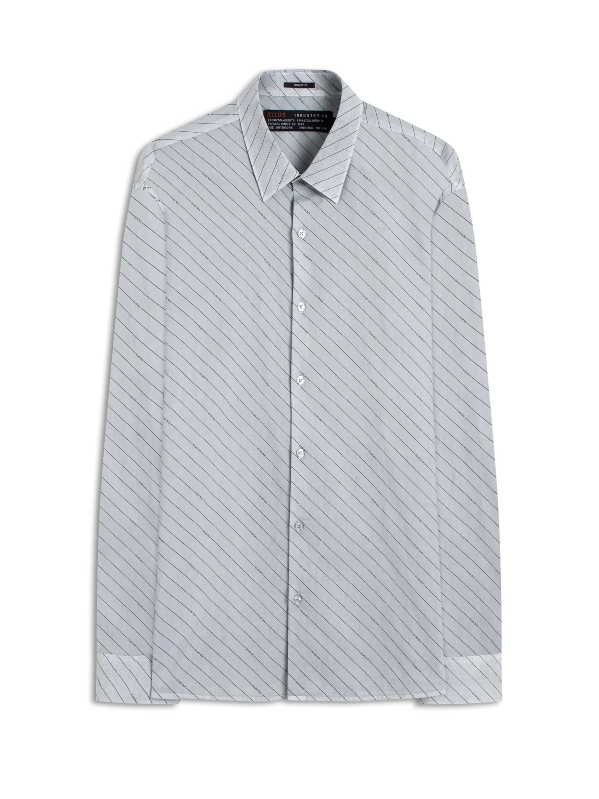 Camisa Ellus Strp Relax French Cinza Medio — imagem 1