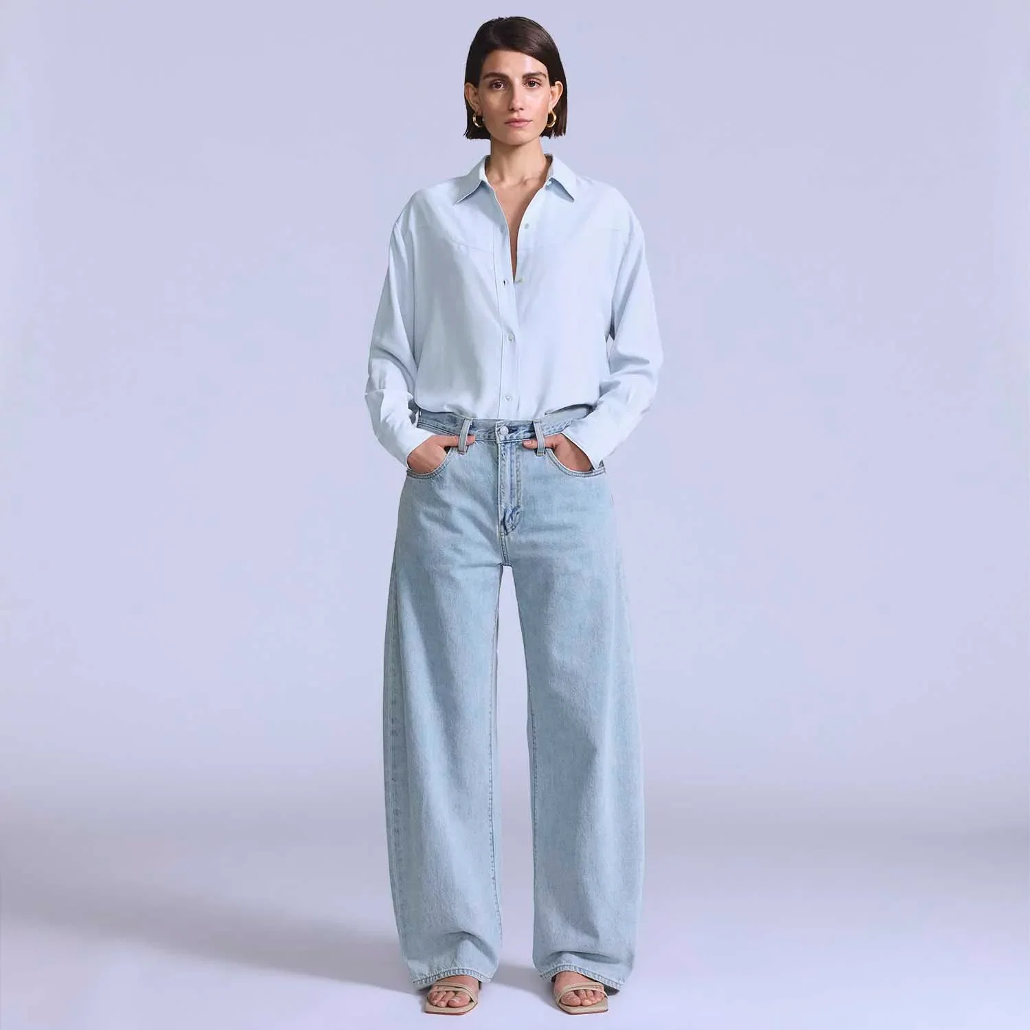 Calça Jeans Levi's® Blue Tab Drop Barrel Lavagem Clara — imagem 1