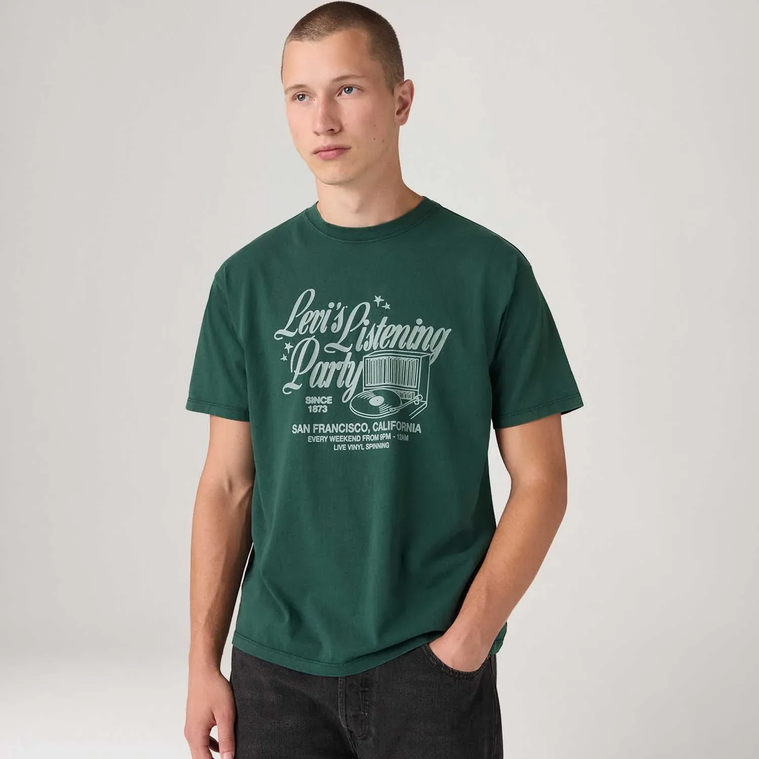 Camiseta Levi's® Vintage Graphic Verde Manga Curta — imagem 1