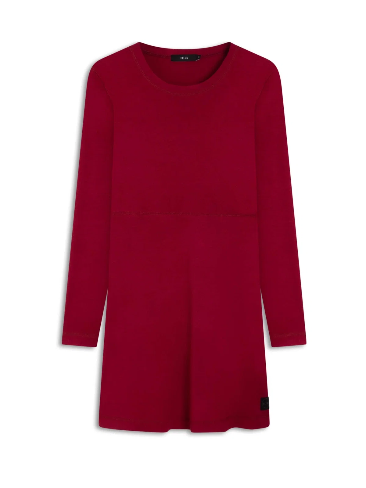 Vestido Ellus Crepe Vinho — imagem 1