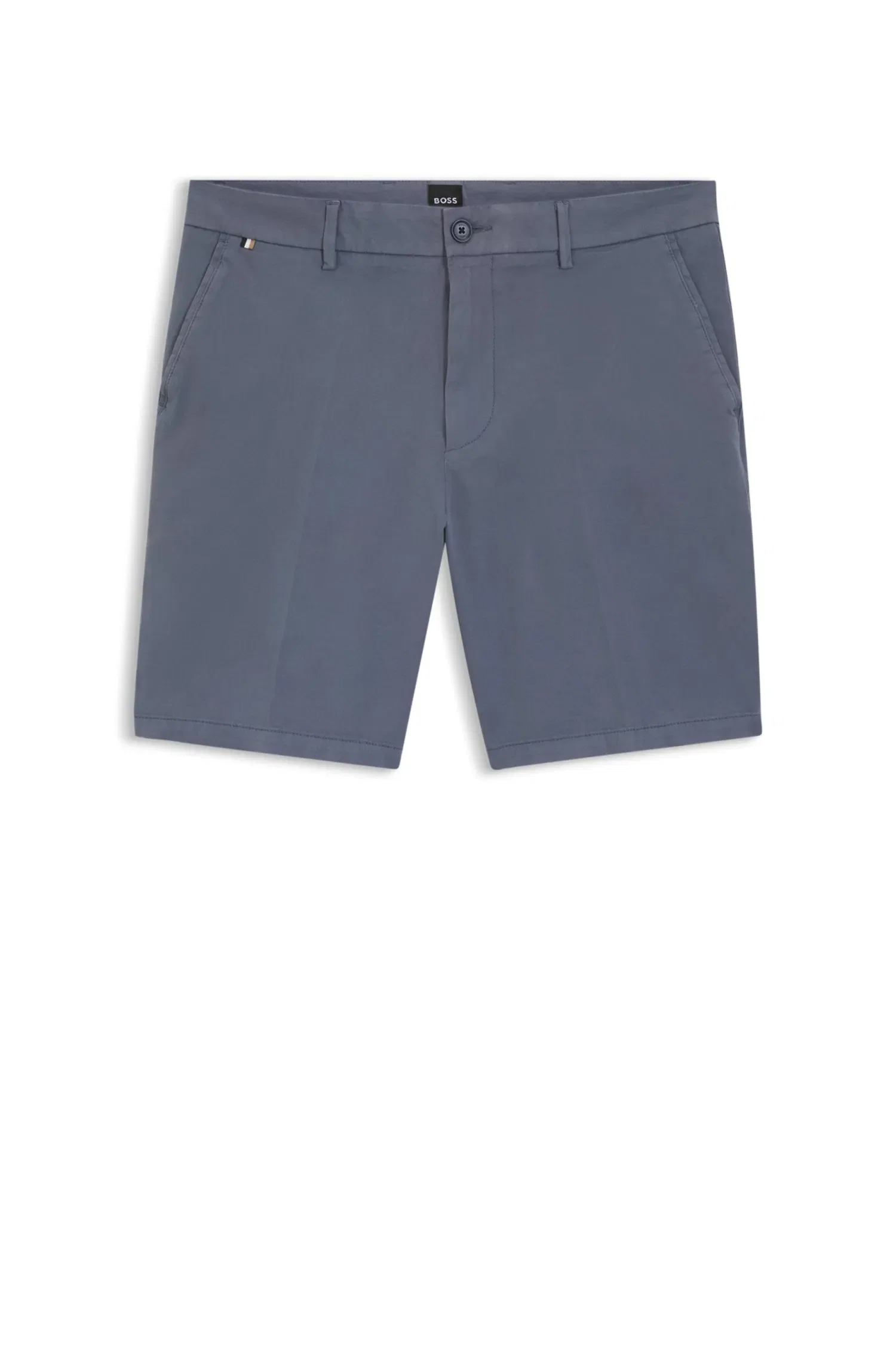 Shorts Em Sarja De Algodão Elástico