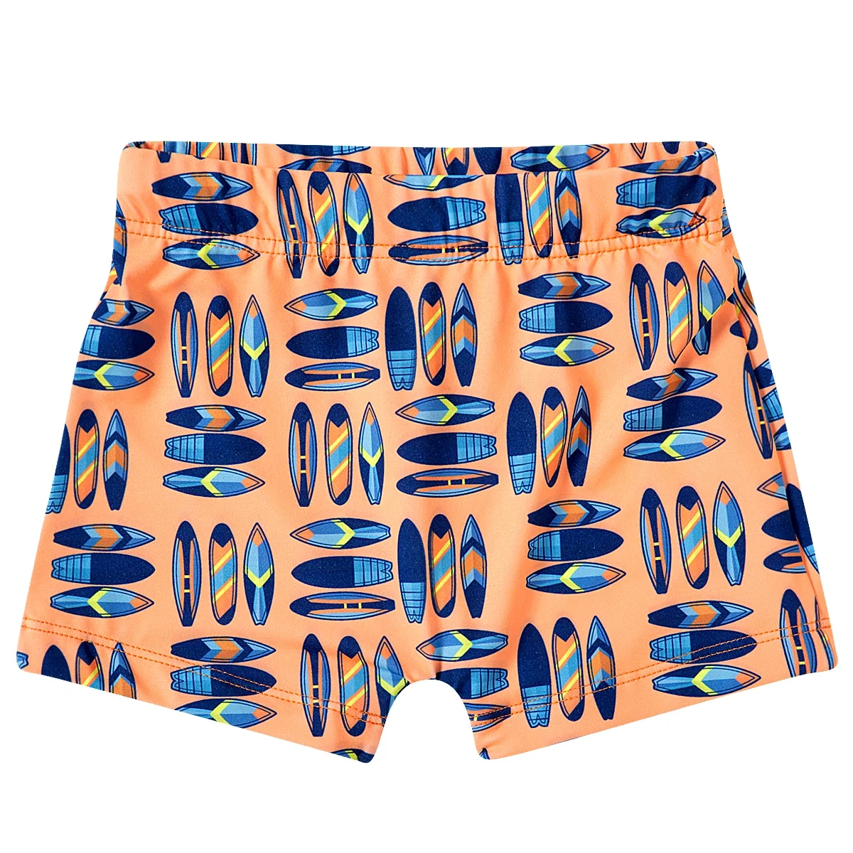 Shorts Laranja Praia Juvenil Prancha Surf Lycra Proteção Uv 50+ Tip Top