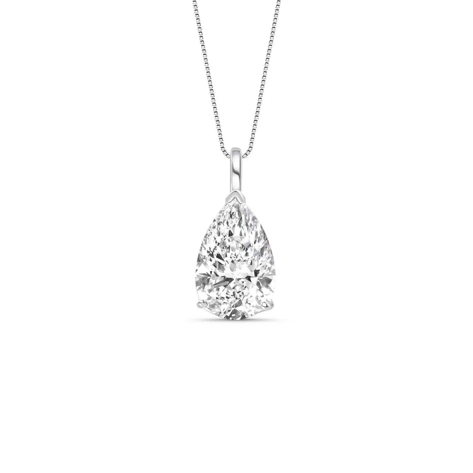 Pingente Solitário Cielo em Ouro Branco 18k com 5ct de Diamante de Laboratório — imagem 1