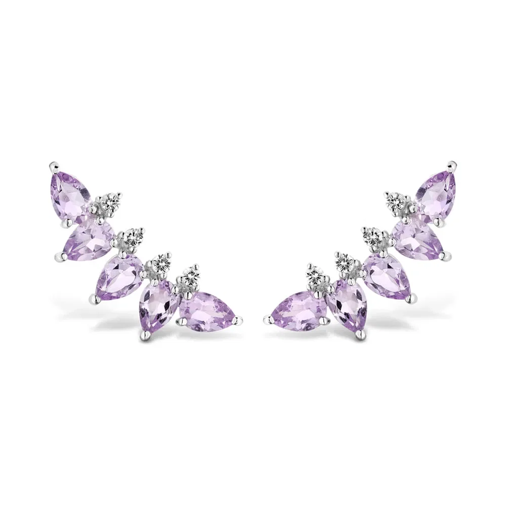 Brinco Ear Cuff Life Provence Ametista e Topázio Incolor — imagem 1